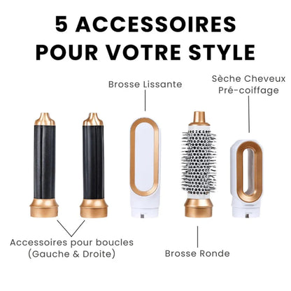 Silya 5-en-1 Air Styler Pro : Séchage, Lissage & Boucles à Domicile